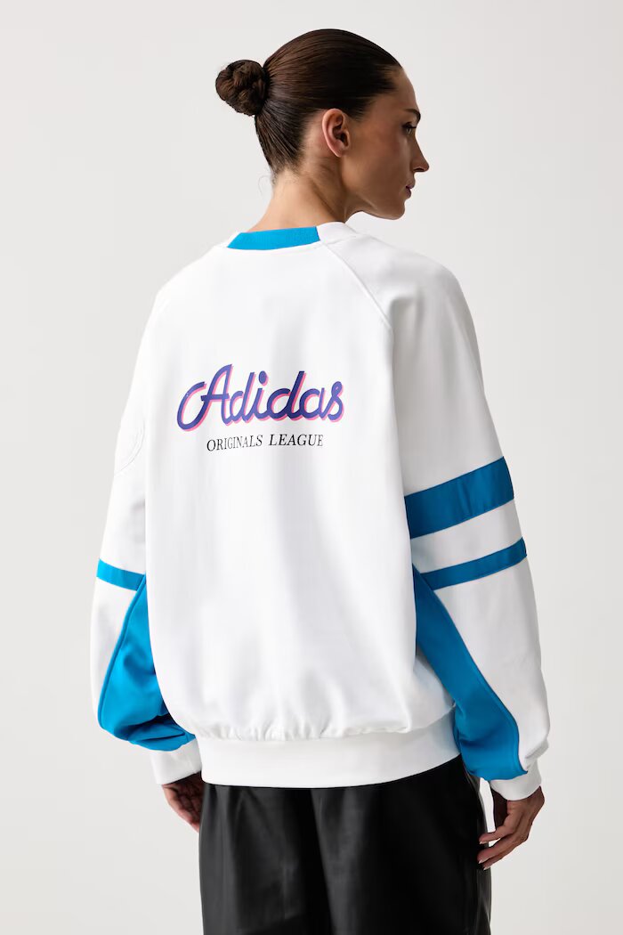 adidas Originals суичър дамски от памук Archive Baseball бял KS9209