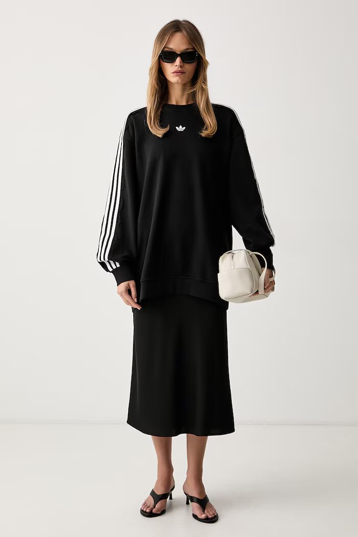 adidas Originals суичър дамски от памук Lace Injection черен LG4251
