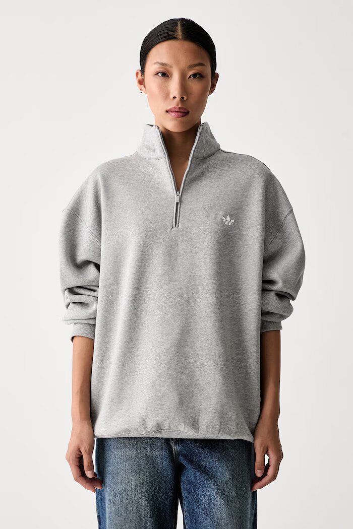 adidas Originals суичър дамски с памук Essentials сив KT2316