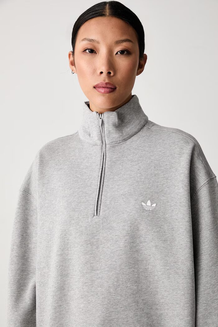 adidas Originals суичър дамски с памук Essentials сив KT2316