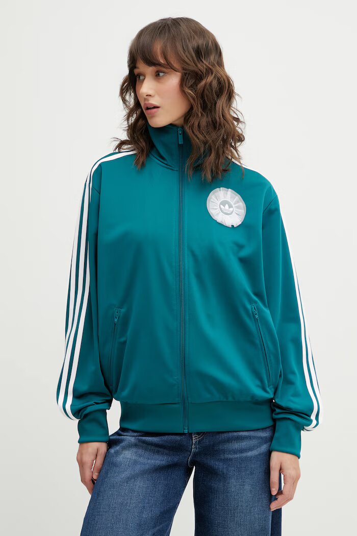 adidas Originals Суичър дамски в зелено с апликация KR9319