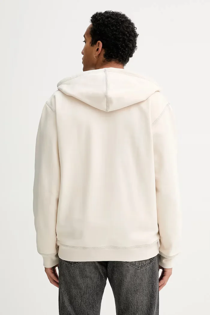adidas Originals Суичър Essentials мъжки в бежово с качулка с изчистен дизайн JW0968