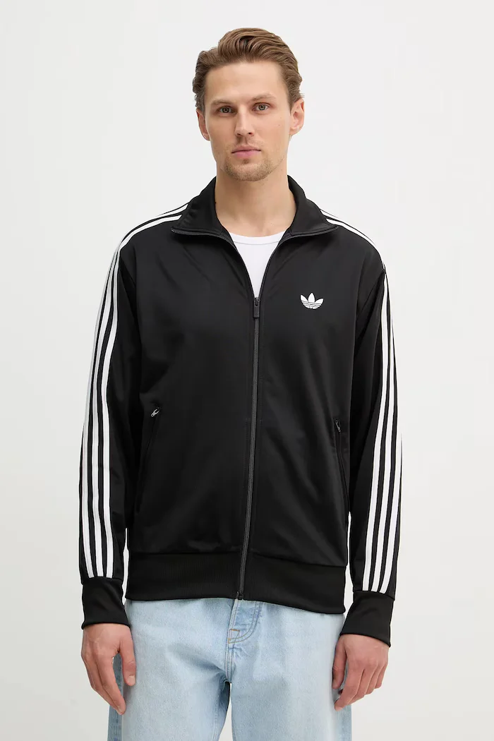 adidas Originals Суичър Firebird мъжки в черно с апликация KD8312