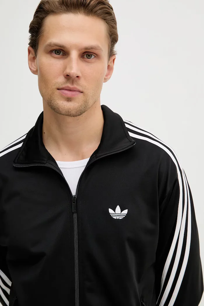 adidas Originals Суичър Firebird мъжки в черно с апликация KD8312