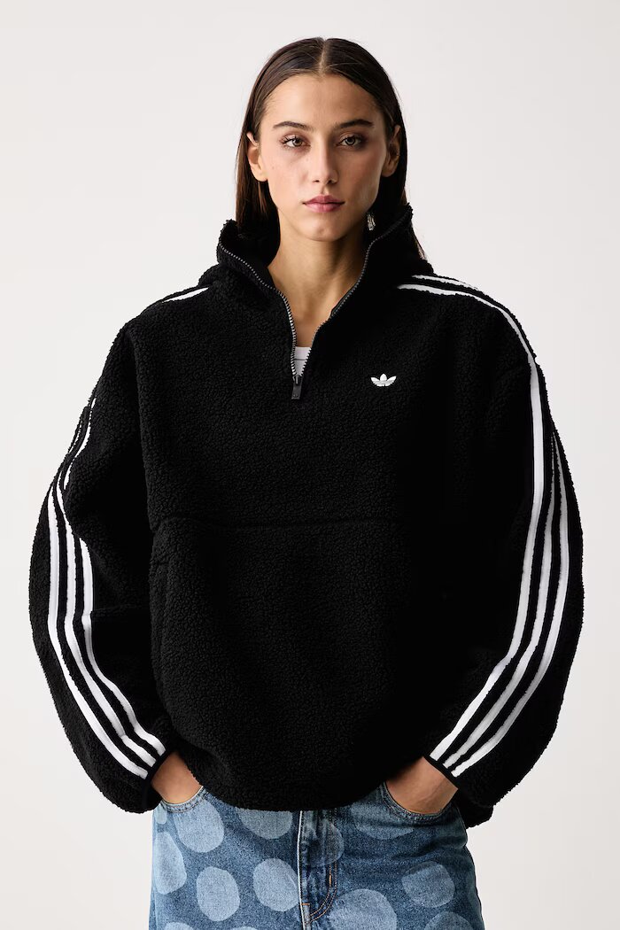 adidas Originals суичър с качулка дамски Adiluna Season 2 x Jennie черен LD8926
