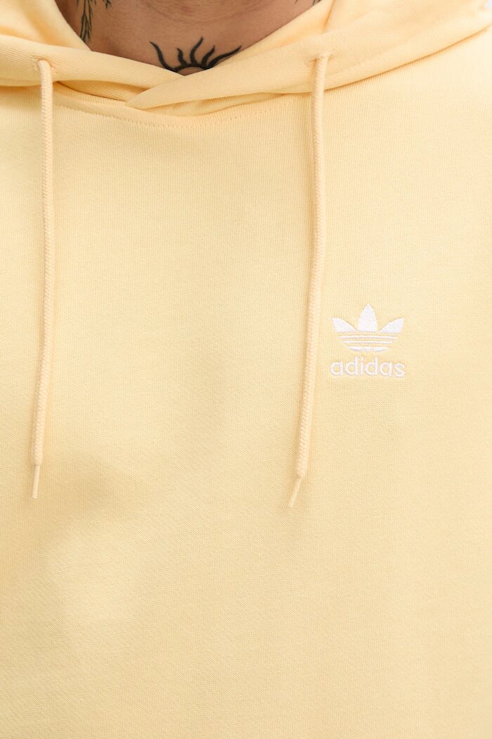 adidas Originals суичър с качулка мъжки от памук жълт KE1158