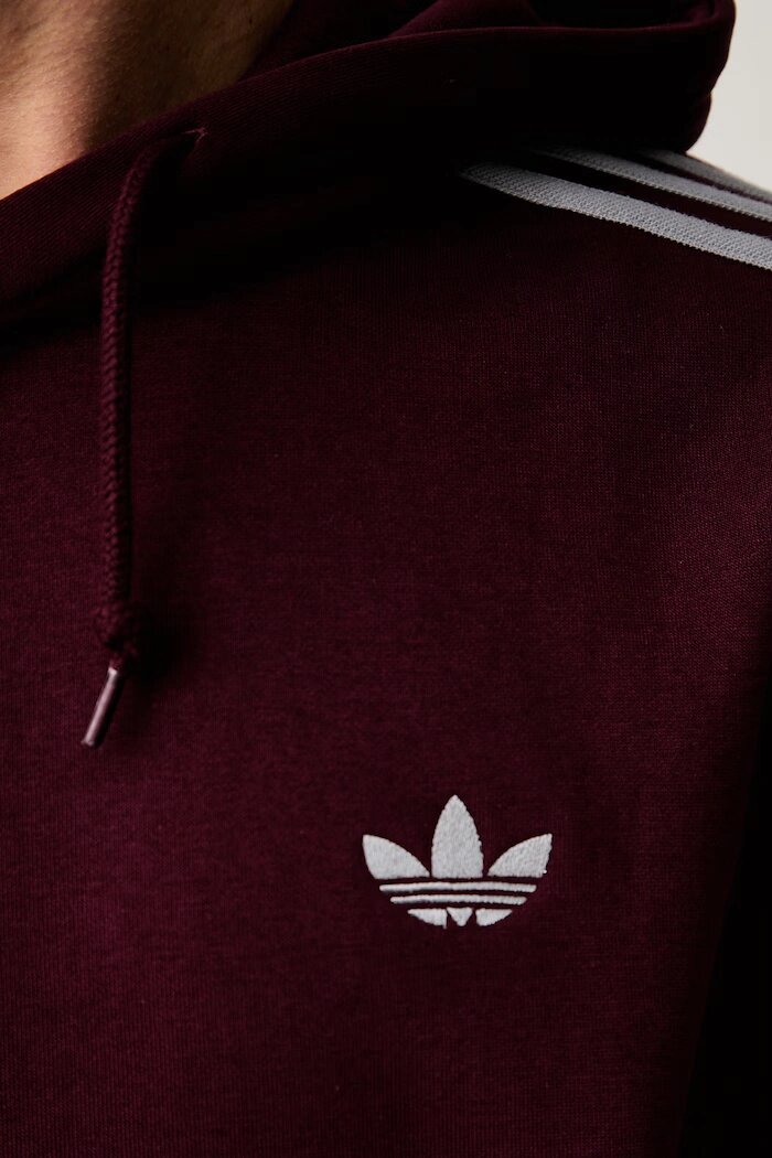 adidas Originals суичър с качулка мъжки с памук Adicolor Classics бордо KS7506