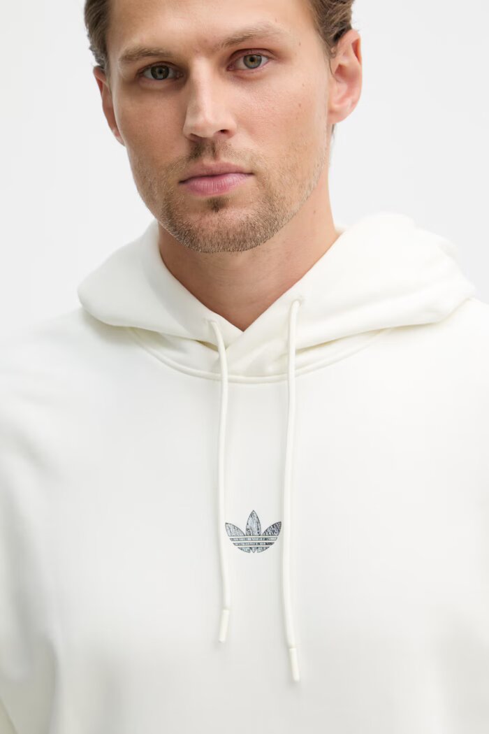 adidas Originals суичър с качулка мъжки с памук бежов KD1437