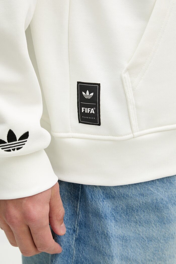 adidas Originals суичър с качулка мъжки с памук бежов KD1437