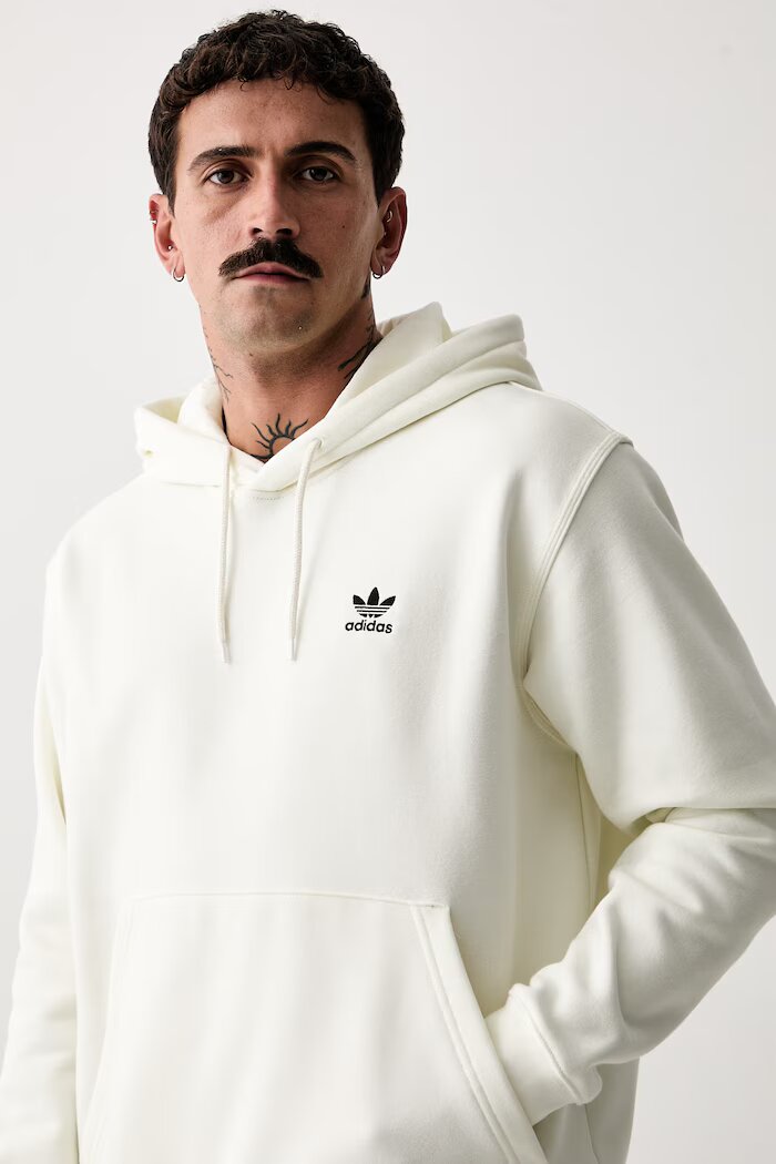 adidas Originals суичър с качулка мъжки с памук бежов LF9232