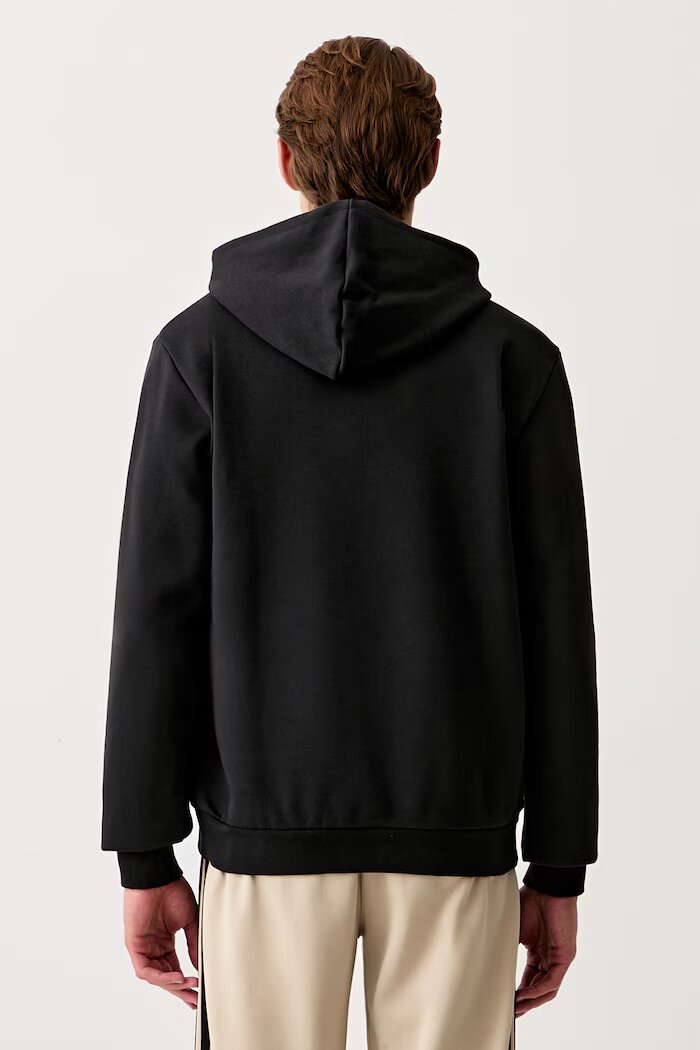 adidas Originals суичър с качулка мъжки с памук MONOGRAM HD черен KD1358