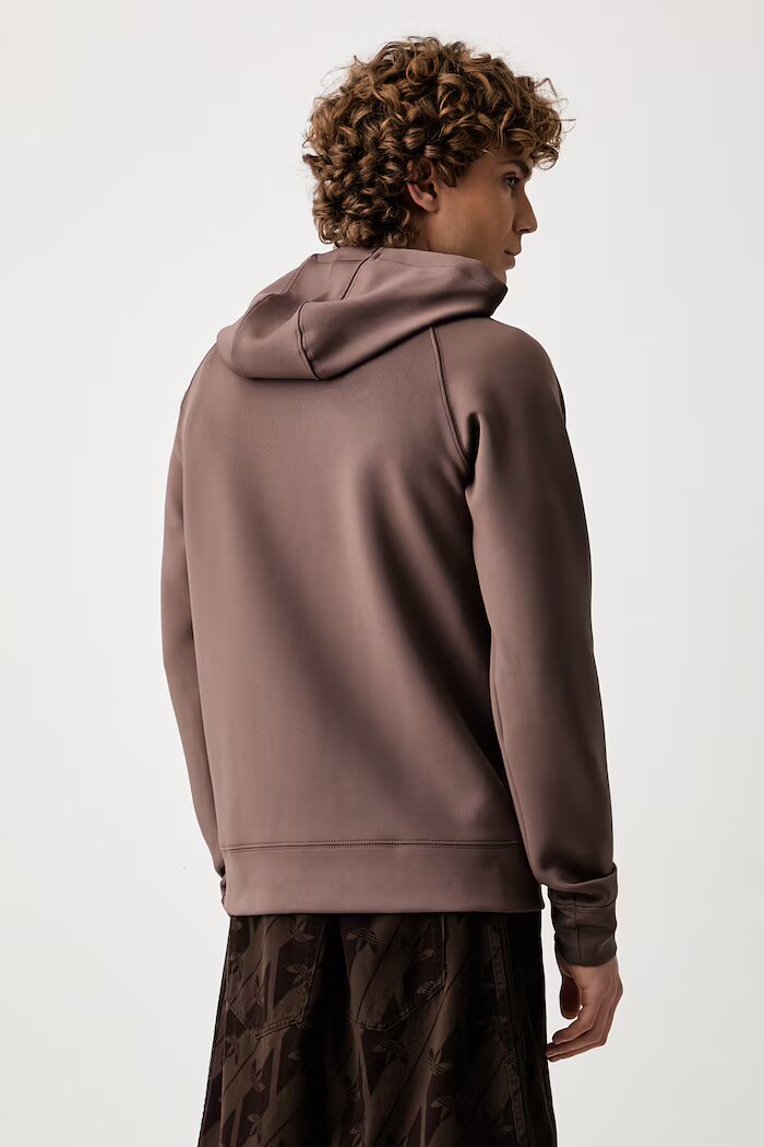 adidas Originals суичър с качулка мъжки Trefoil Essentials Spacer кафяв KX9090