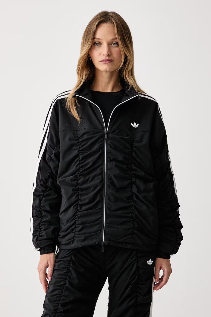 adidas Originals суичър с цип дамски Adilenium Season 6 Ruffled черен LH1932