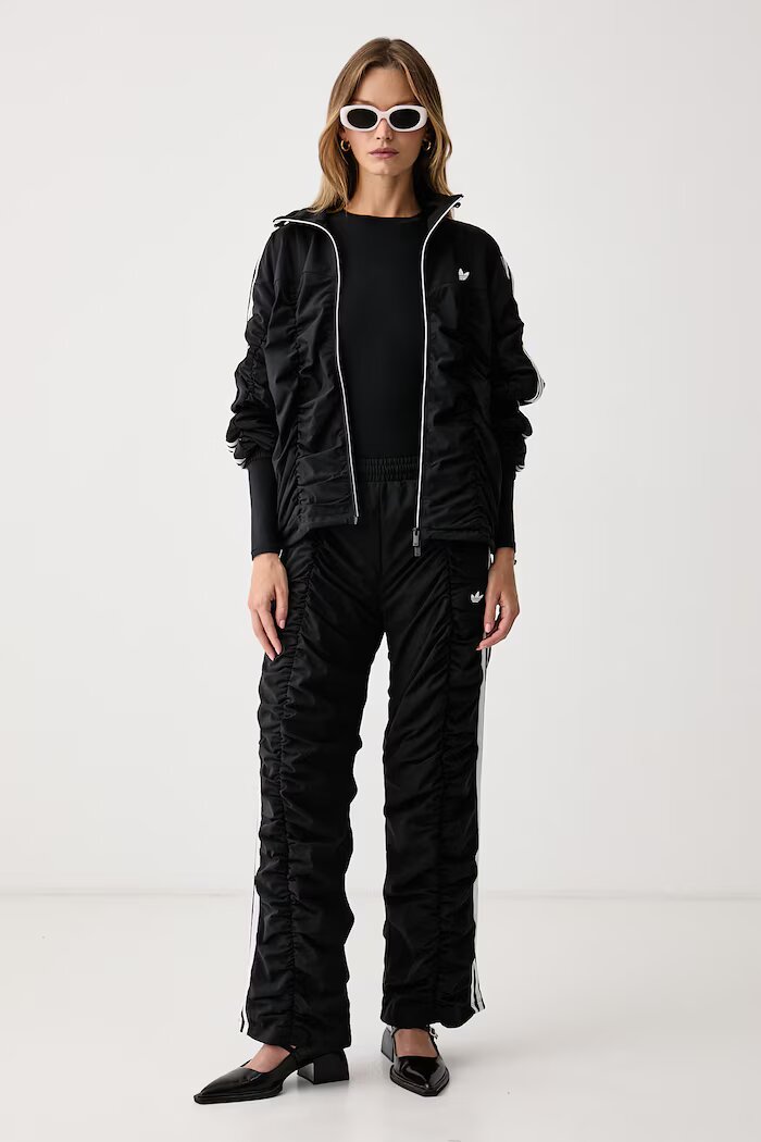 adidas Originals суичър с цип дамски Adilenium Season 6 Ruffled черен LH1932