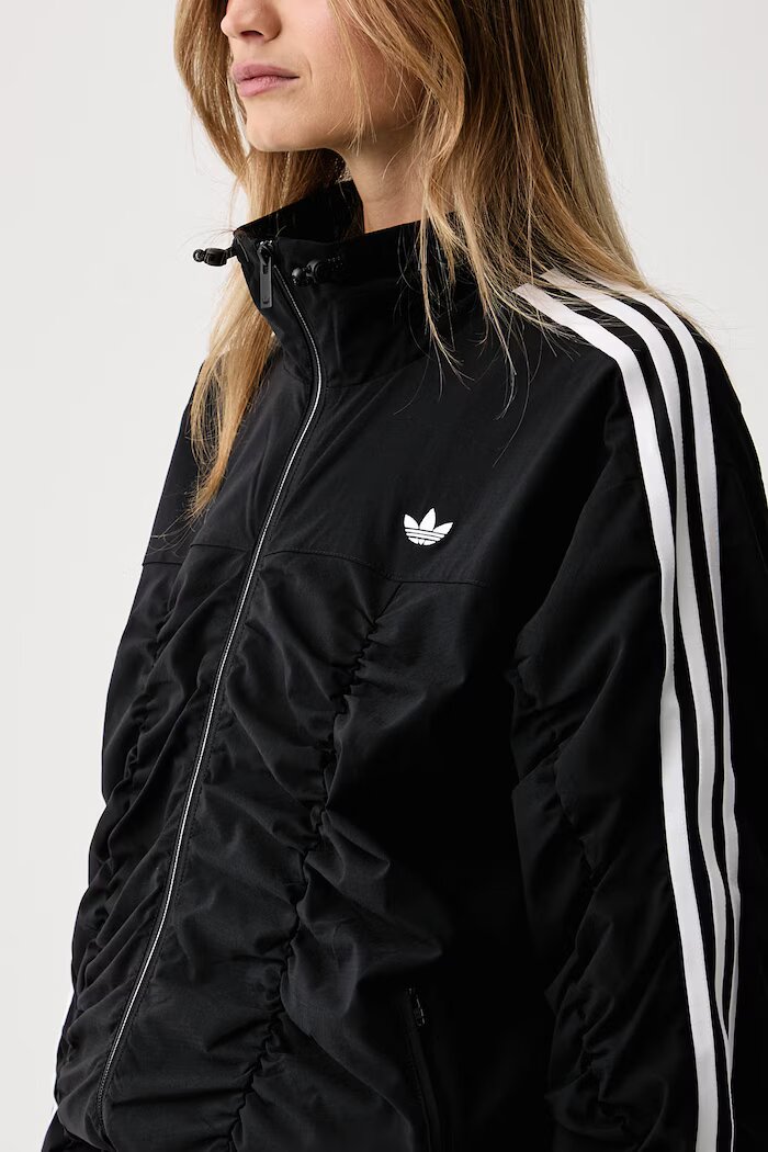 adidas Originals суичър с цип дамски Adilenium Season 6 Ruffled черен LH1932