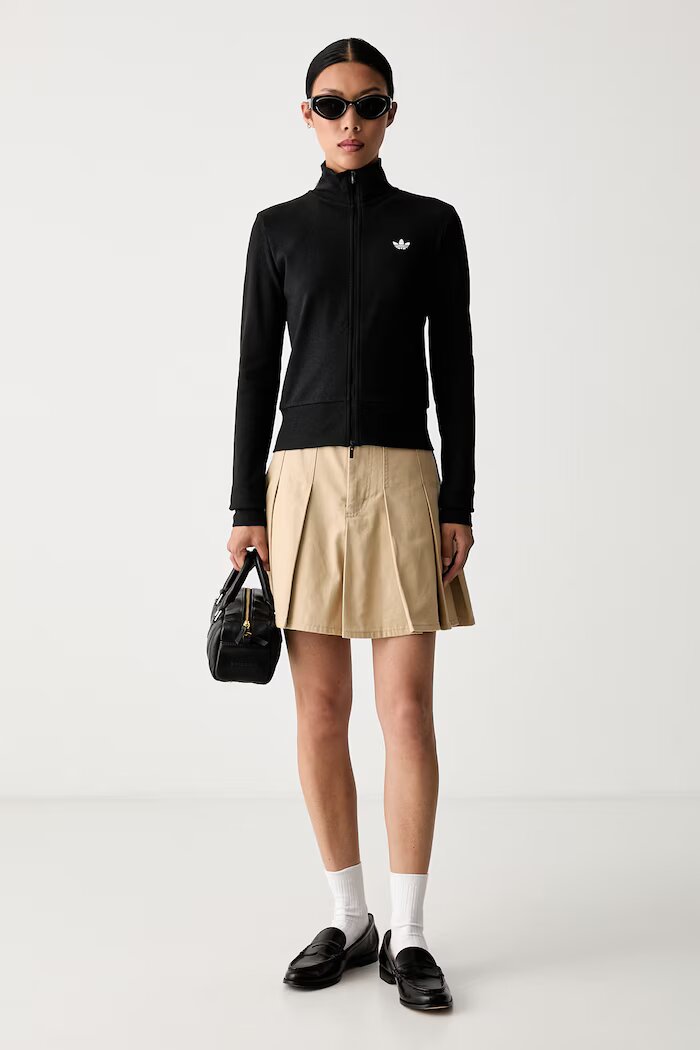 adidas Originals суичър с цип дамски Essentials черен KR3598
