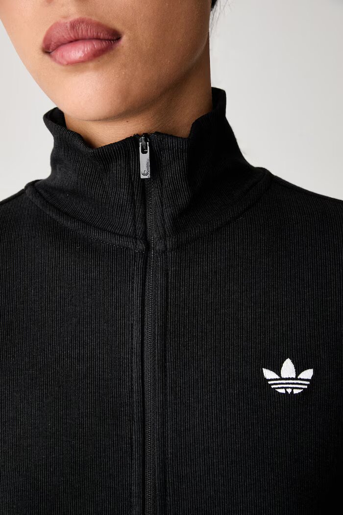 adidas Originals суичър с цип дамски Essentials черен KR3598