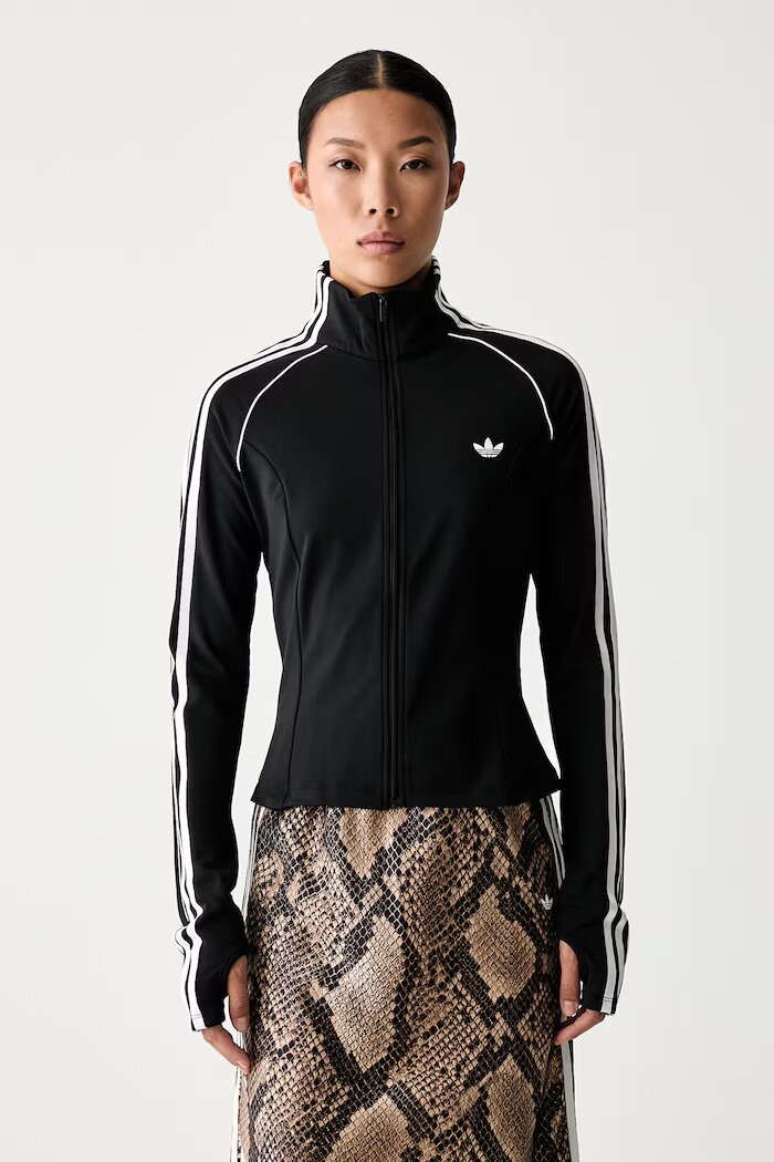 adidas Originals суичър с цип дамски Essentials черен KX8425