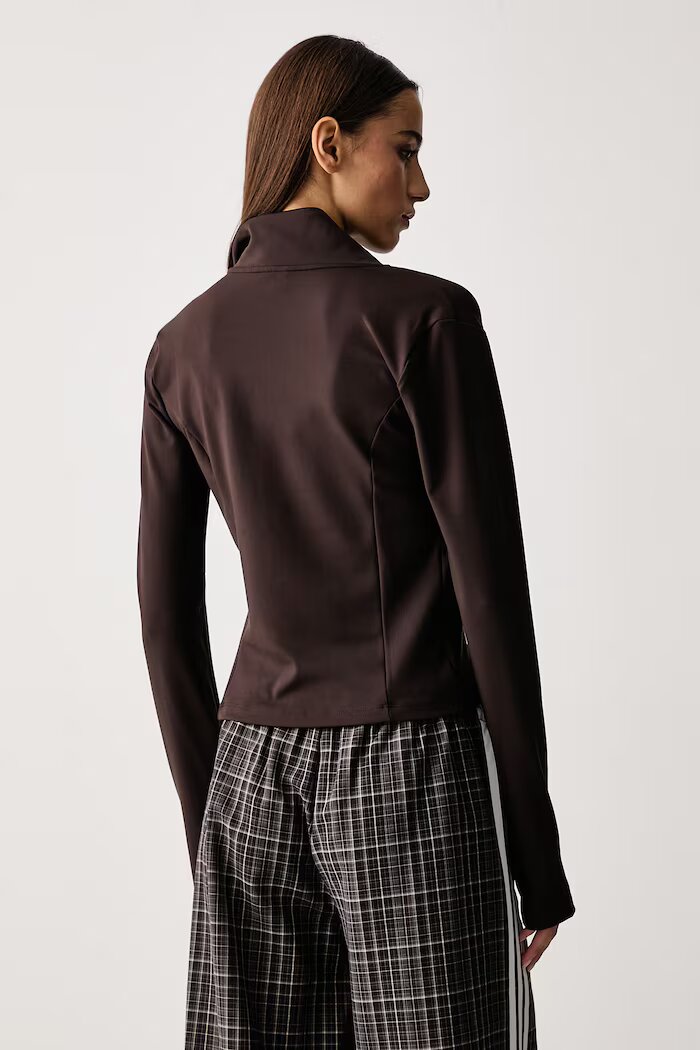 adidas Originals суичър с цип дамски Essentials кафяв KV9157