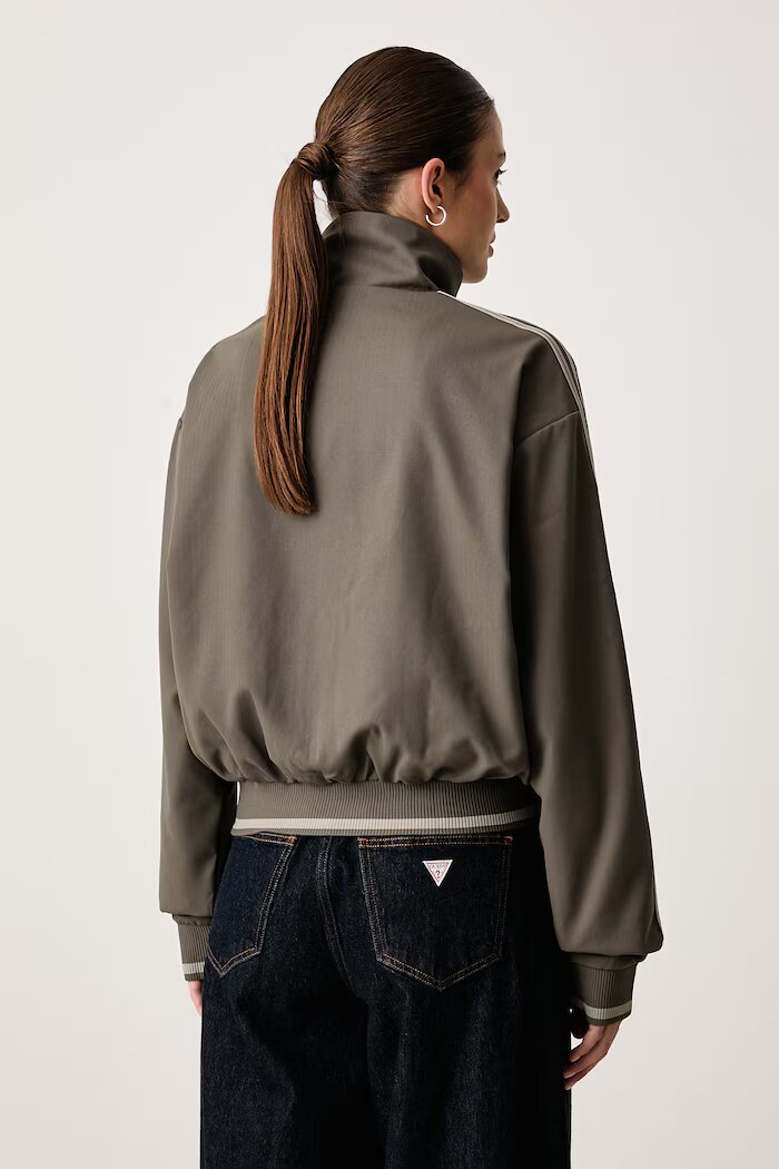 adidas Originals суичър с цип дамски Firebird зелен KR7075