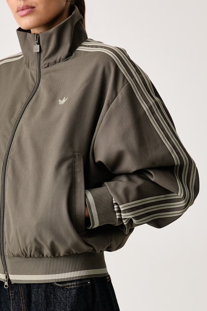 adidas Originals суичър с цип дамски Firebird зелен KR7075