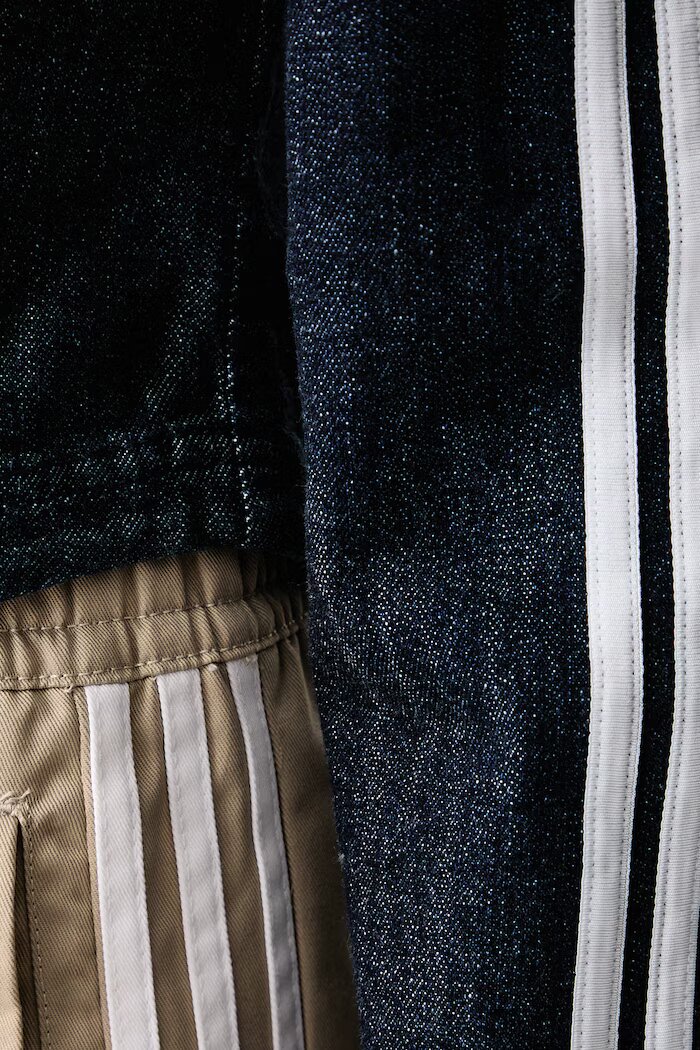 adidas Originals суичър с цип дамски от деним Superstar Denim тъмносин LE8299