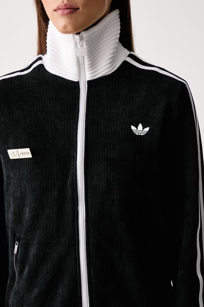 adidas Originals суичър с цип дамски с памук Adiluna Season 2 x Jennie черен LD8924