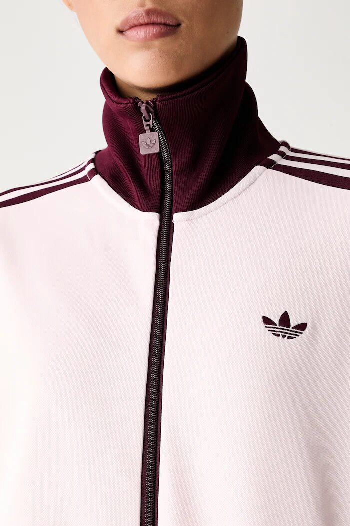 adidas Originals суичър с цип дамски с памук Beckenbauer розов KX4264