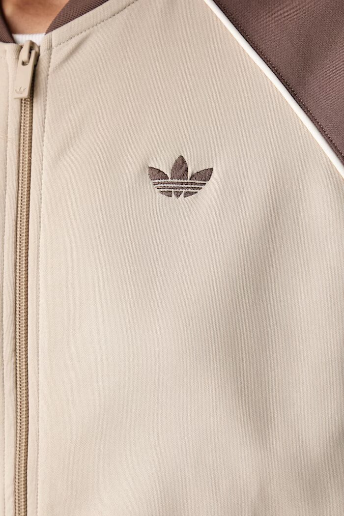 adidas Originals суичър с цип дамски с памук бежов KD8825