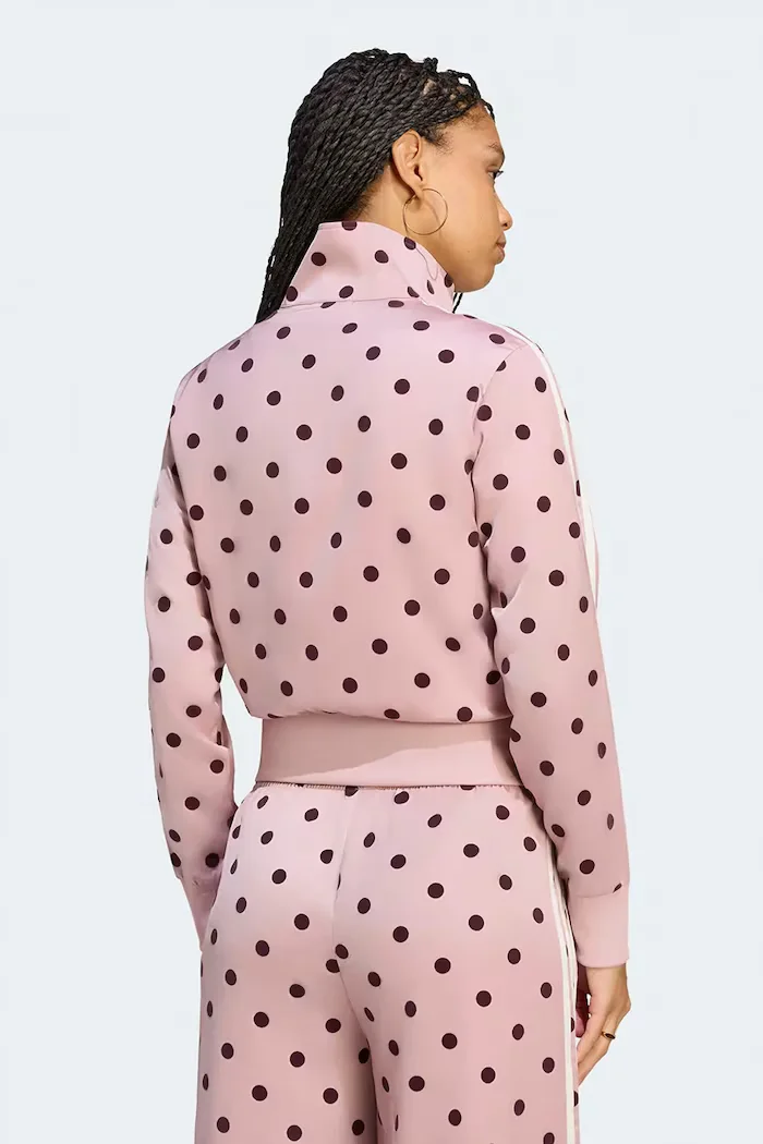 adidas Originals суичър с цип дамски Satin Polka Dots розов LI2851