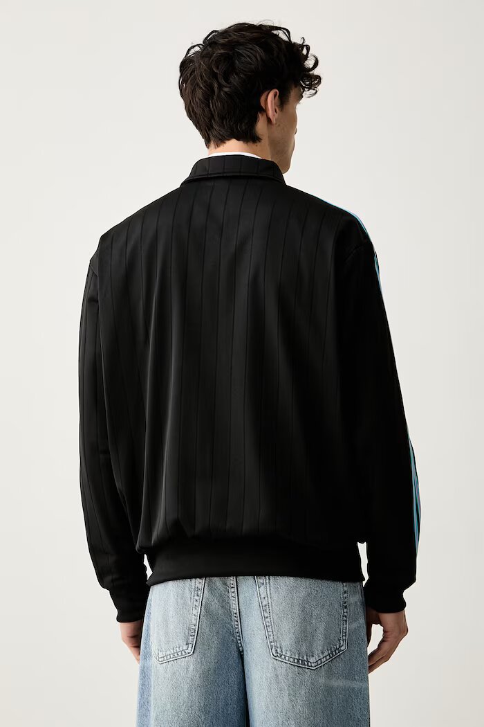adidas Originals суичър с цип Firebird Drop Needle черен KE4130