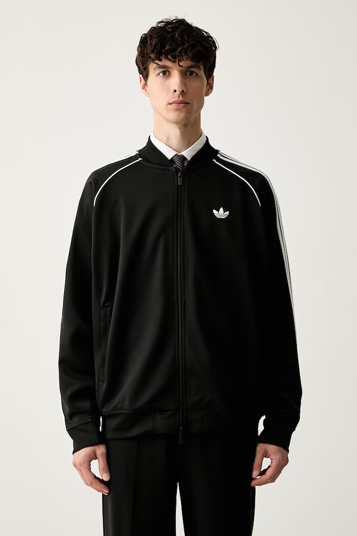 adidas Originals суичър с цип мъжки Adicolor Classic черен KR1342