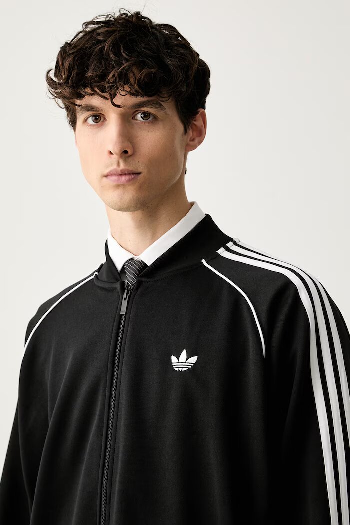 adidas Originals суичър с цип мъжки Adicolor Classic черен KR1342