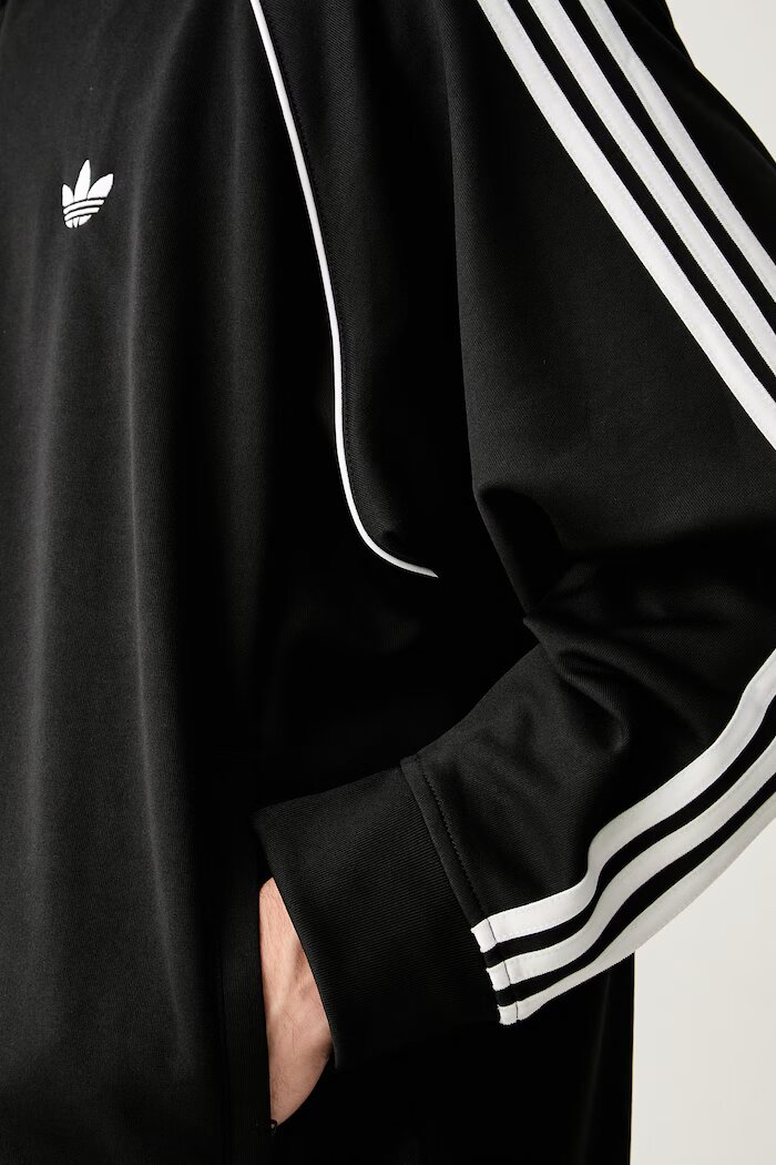 adidas Originals суичър с цип мъжки Adicolor Classic черен KR1342
