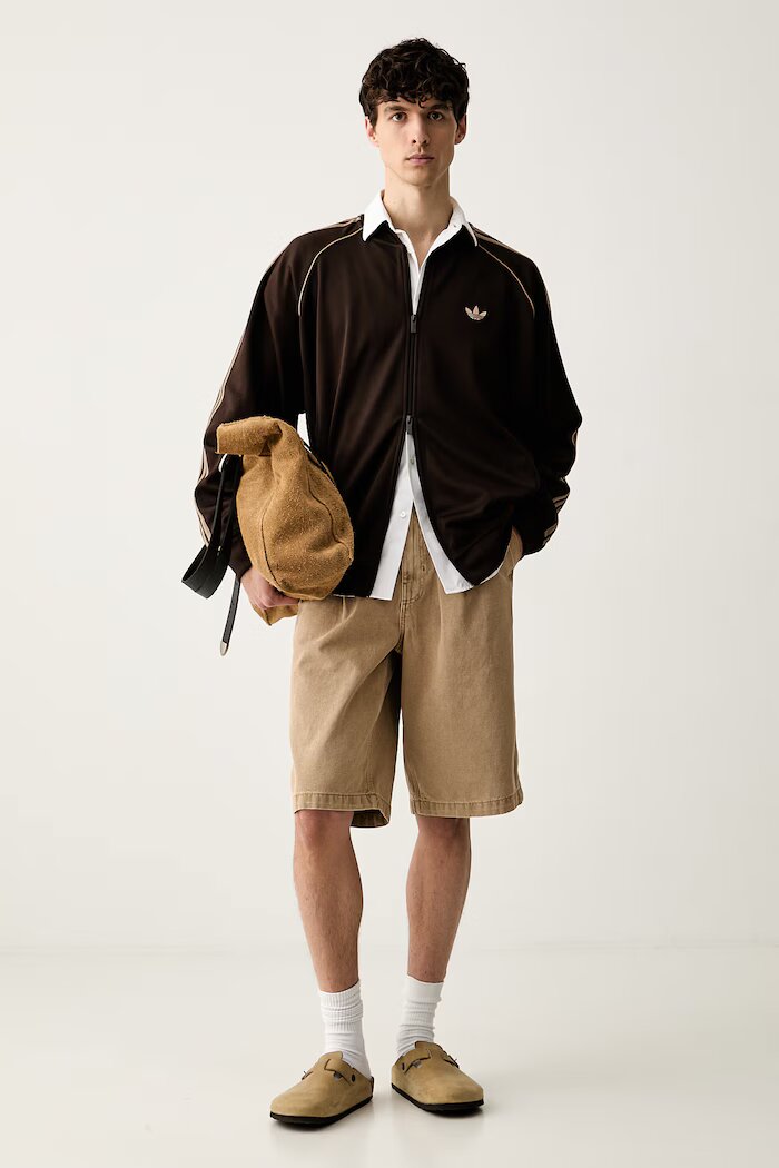 adidas Originals суичър с цип мъжки Adicolor Classics Loose кафяв KS4957