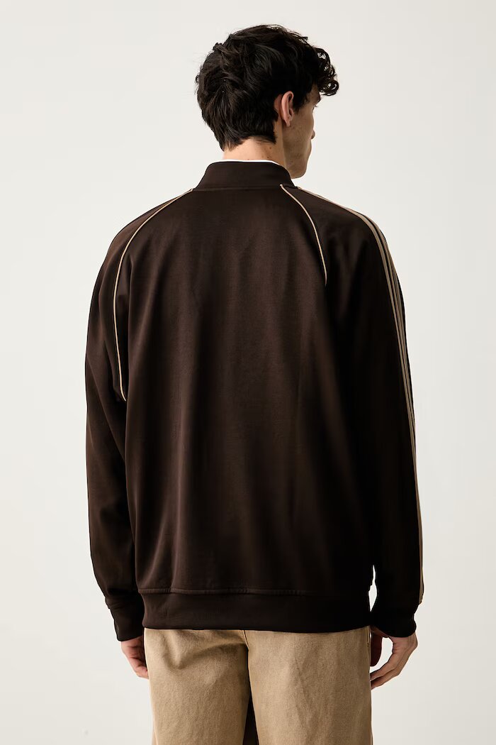 adidas Originals суичър с цип мъжки Adicolor Classics Loose кафяв KS4957