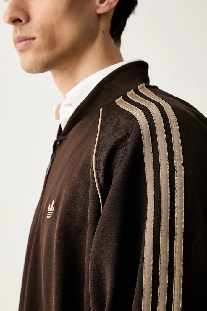 adidas Originals суичър с цип мъжки Adicolor Classics Loose кафяв KS4957