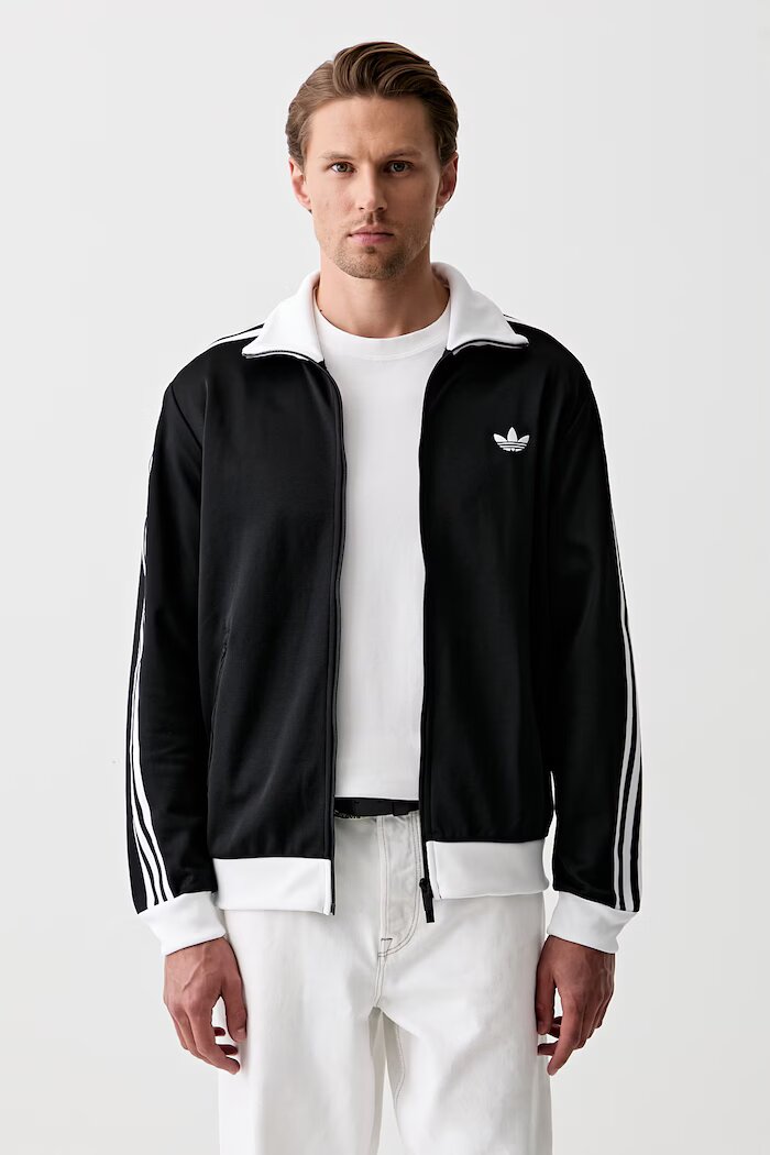 adidas Originals суичър с цип мъжки Beckenbauer черен KE3527