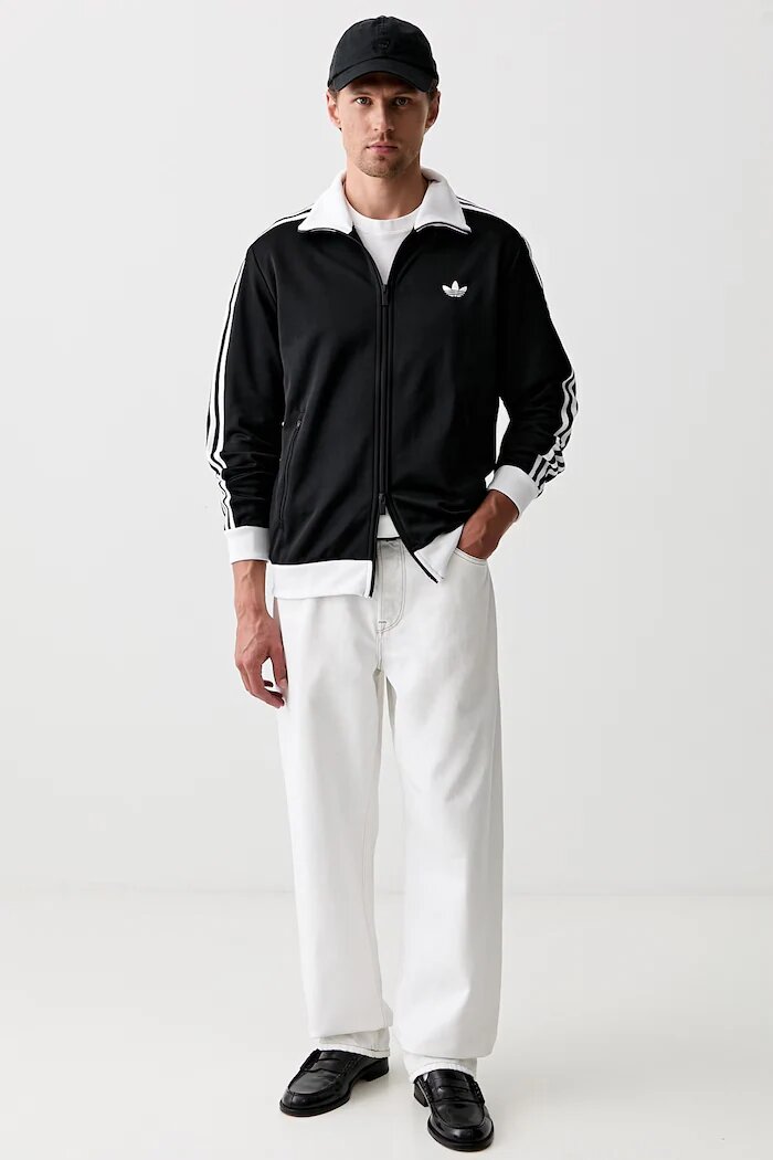 adidas Originals суичър с цип мъжки Beckenbauer черен KE3527