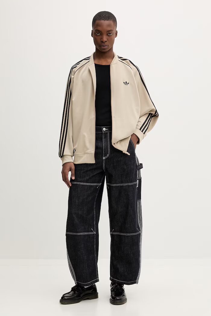 adidas Originals суичър с цип мъжки бежов KC8524