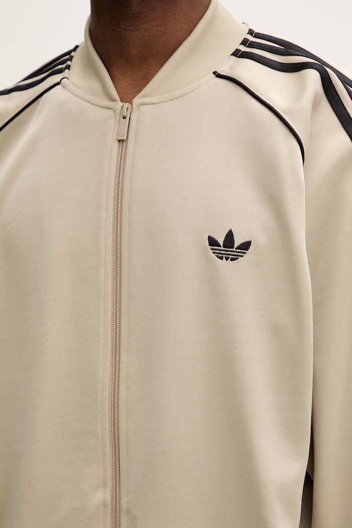 adidas Originals суичър с цип мъжки бежов KC8524