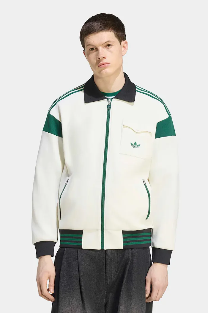 adidas Originals суичър с цип мъжки бежов KW5665