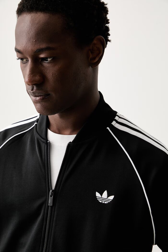 adidas Originals суичър с цип мъжки черен KE3512
