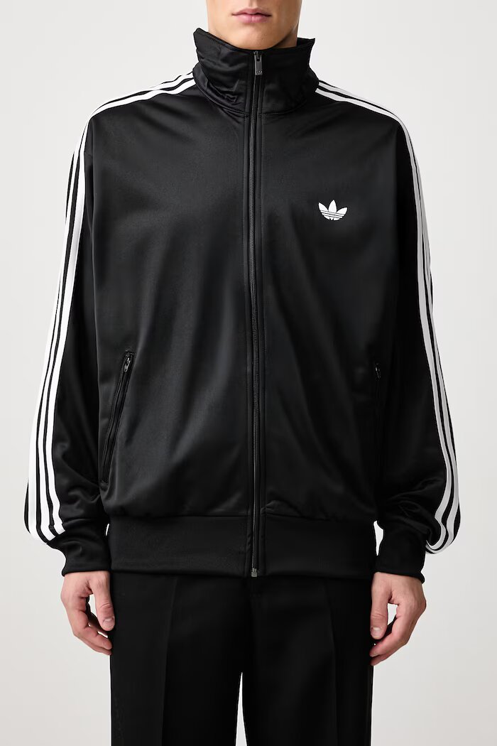 adidas Originals суичър с цип мъжки Firebird черен KD8312