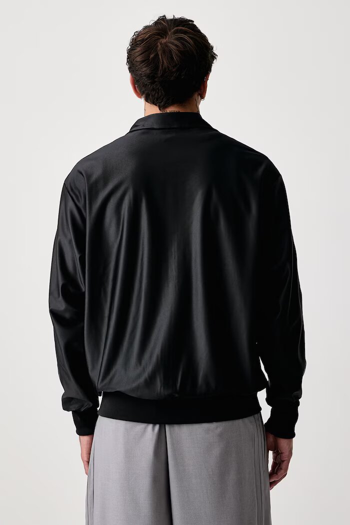 adidas Originals суичър с цип мъжки Firebird Metallic черен KE4163