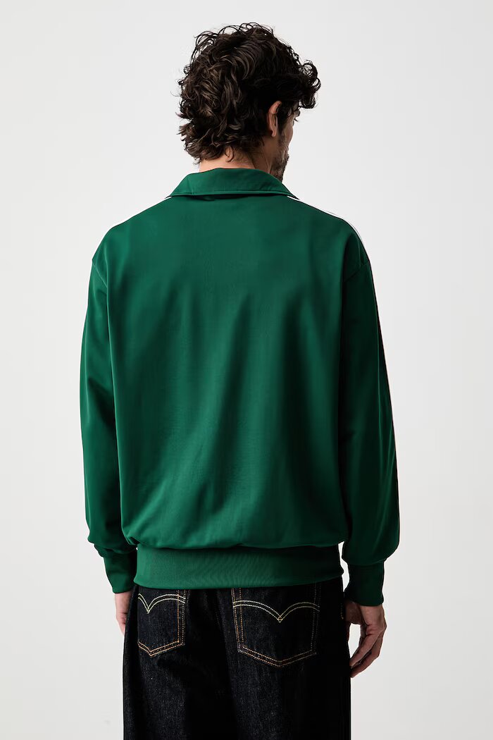 adidas Originals суичър с цип мъжки Firebird зелен KD8314