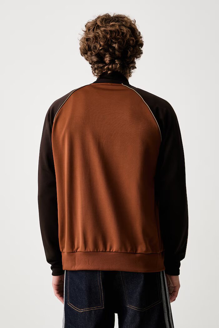 adidas Originals суичър с цип мъжки кафяв KT5036