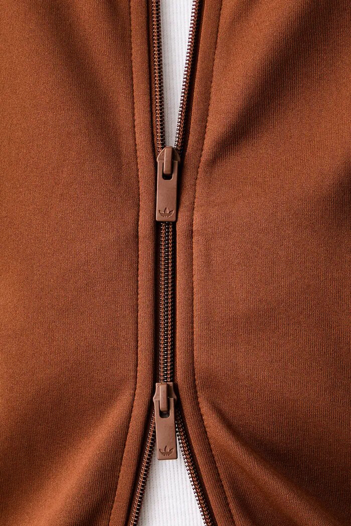 adidas Originals суичър с цип мъжки кафяв KT5036