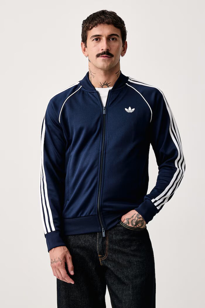 adidas Originals суичър с цип мъжки син KE3511