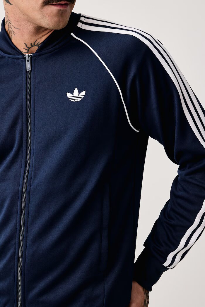 adidas Originals суичър с цип мъжки син KE3511